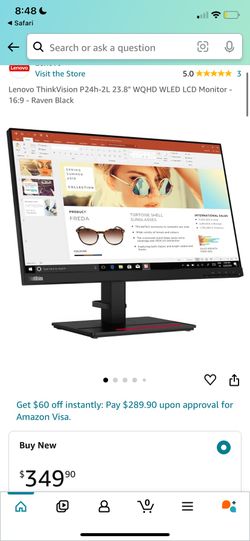 Brand new Lenovo Thinkvision P24-2l 23.8” 1440p Monitor