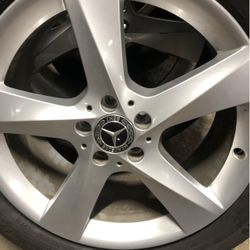 Set of Four 19-Inch Mercedes-Benz Rims with Tires  