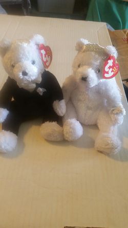 2002 bride and groom set beanie babies