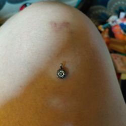 Circle Sterling Silver Diamond Pendant 