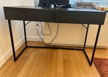 Brown wood work desk