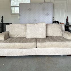 2 Seater Modern Beige/cream Couch 