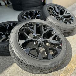 4 Chevy Silverado Tahoe Gloss Black 22" Wheels Rims Tires