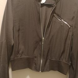 H&M Dark Green Women's Zip Up Jacket