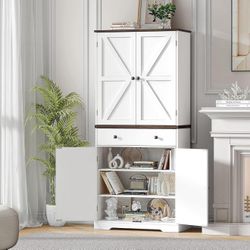 71" Tall Farmhouse Kitchen Pantry Cabinet  Pantry Storage Y-16