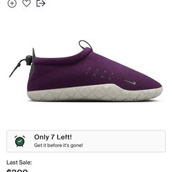 Nike Air Moc Tech Fleece Mulberry Size 10