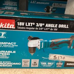 Makita 18V LXT Brushless 3/8 Right Angle Drill (Tool-Only) $170