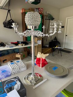 Silver candelabras
