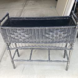 Vintage Wicker Plant Stand