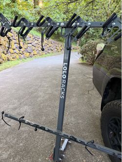 Lolo 6-Bike Hitch Rack — Like New + Extras