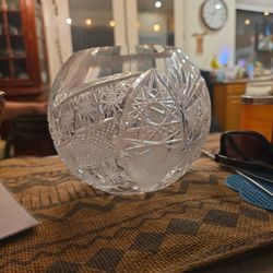 Christal Bowl.  (Heavy)  Antique 