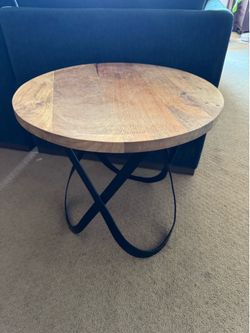 Round Wooden Side Table