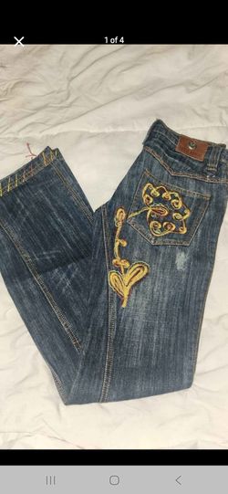 Antik Denim Embroidered Jeans