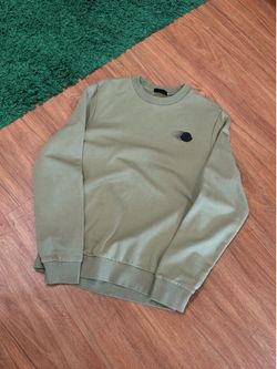 MONCLER - Olive Shadow Logo Crewneck Sweater - Medium - PreOwned - Retails $550+