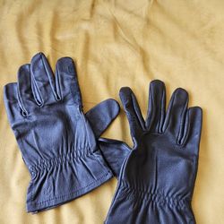 Mens Black Goatskin Leather Gloves, Large