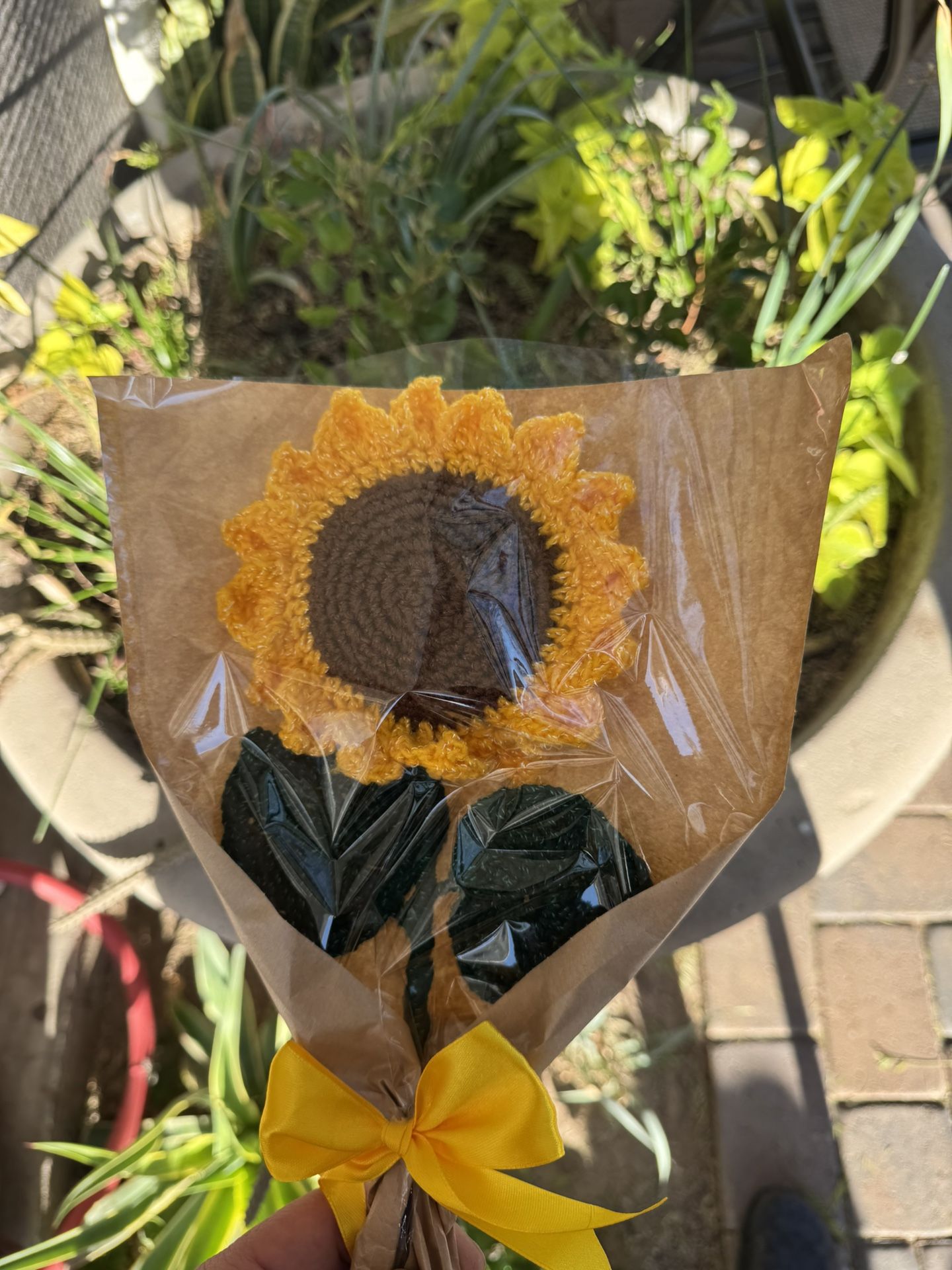 Yarn And Ribbon Flowers/Bouquets