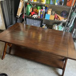 Solid Wood Coffee Table And Side Table