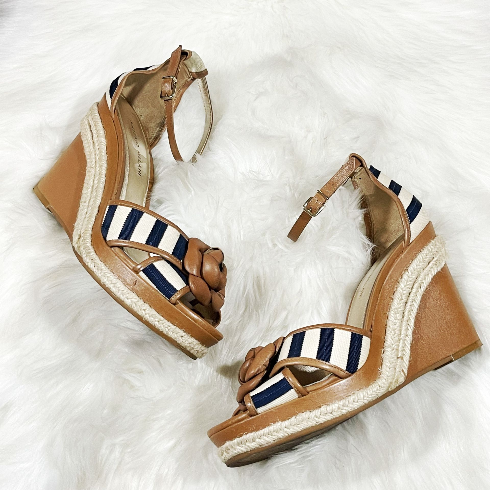 Antonio Melani Striped Wedge Heels