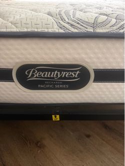 Twin over full metal bunk with mattresses