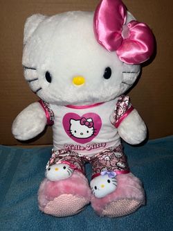 Vintage Fluffy Hello Kitty Build A Bear