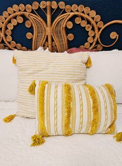 Boho decorative accent Pillows ✨️💛🌾