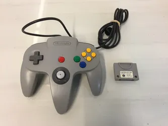 Nintendo 64 controller and pak
