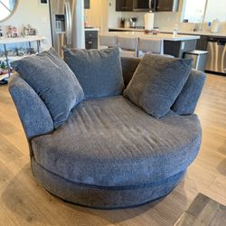 Dark Grey 360 Swivel Chair