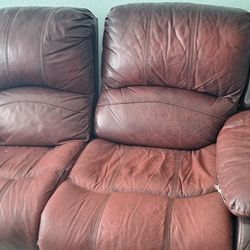  Three Seat Leather Sofa