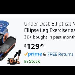 Under Desk Elliptical Machine, Ellipse Leg Exerciser as Seen on Tv for Seniors Adults with 12 Adjustable Speed, Quiet & Portable Seated Pedal Exercise