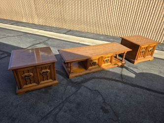 Classic coffee table with end cabinets MAKE OFFER