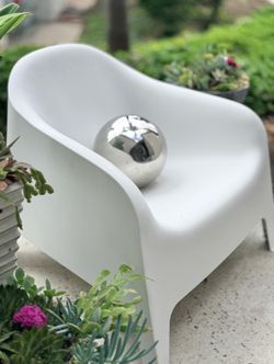 Garden Gazing Ball Steel 10 inch