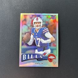 2025 Topps Chrome Football Josh Allen Retro Silver Refractor