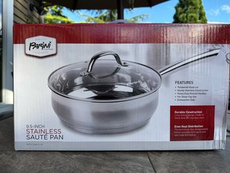 Parini 9.5-Inch Stainless Steel Sauté Pan