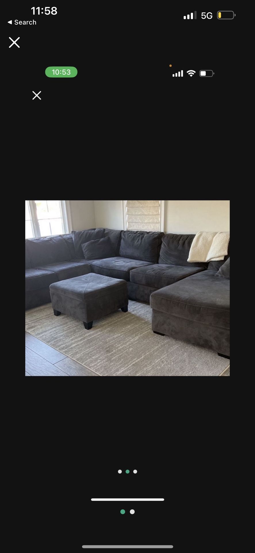 Gray Sectional 