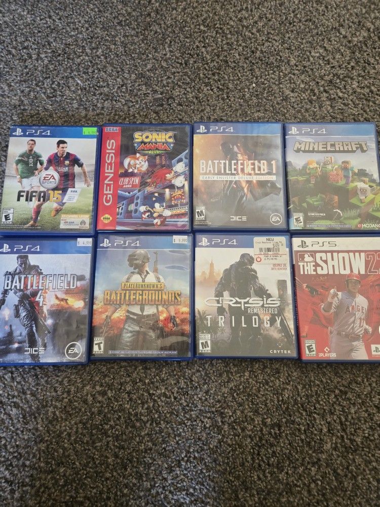 🎮 PS4 & PS5 Game Lot – 8 Discs – Minecraft, Sonic, Battlefield, More