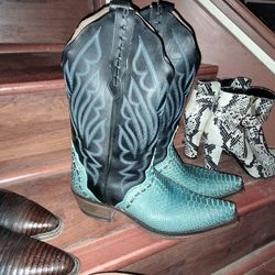 4 Pairs Ladies Reptile and Lizard Skin Boots