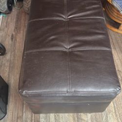 Leather Bench With Storage 48x18x19 In