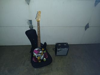 Mahar Electric Guitar With Case And Amp