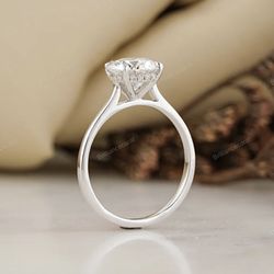 NEW! 1.5CT Round Brilliant Solitaire, Certified Moissanite Gemstone Engagement Ring, Please See Details 🌹