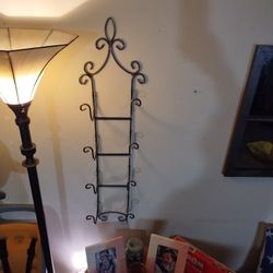 Wrought Iron Towel Rack/ Wine Rack 