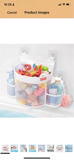 Suneede Bath Toy Organizer with Side Pockets