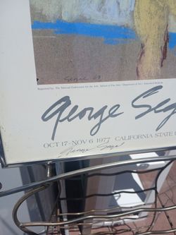 George Segal featuring a sketch of a nude figure poster
