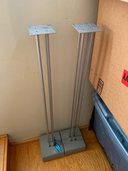 4 X IKEA Speaker Stands Concrete Base Rare Speakers