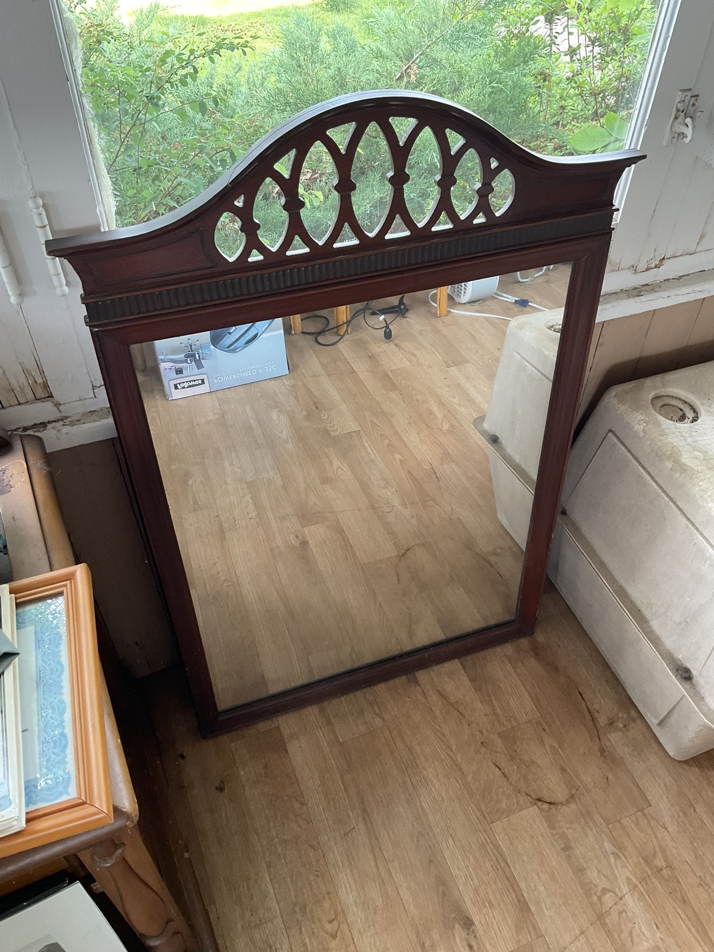 Antique Mirror Needs Little Wood Glue On Top See Pick Please Check My Other Listings