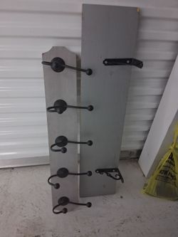 Wood Wall Mount Coat Rack with Hooks