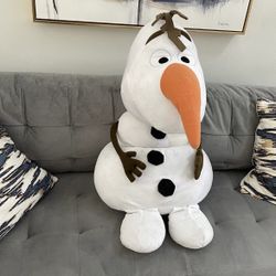 Disney Parks Frozen HUGE Olaf 40" 4ft Stuffed Plush Anna Elsa Friend Giant Large