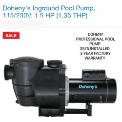 New, In The Box, 1.5 HP Pool Pump 