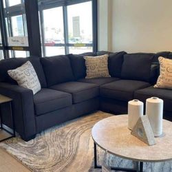 Small Size Charcoal Casual/Sport Style Couch Sectional 👍Living Room Set🌟New Brand🔥Showroom Available 🏠