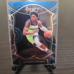 Anthony Edwards Rookie Timberwolves NBA basketball card 