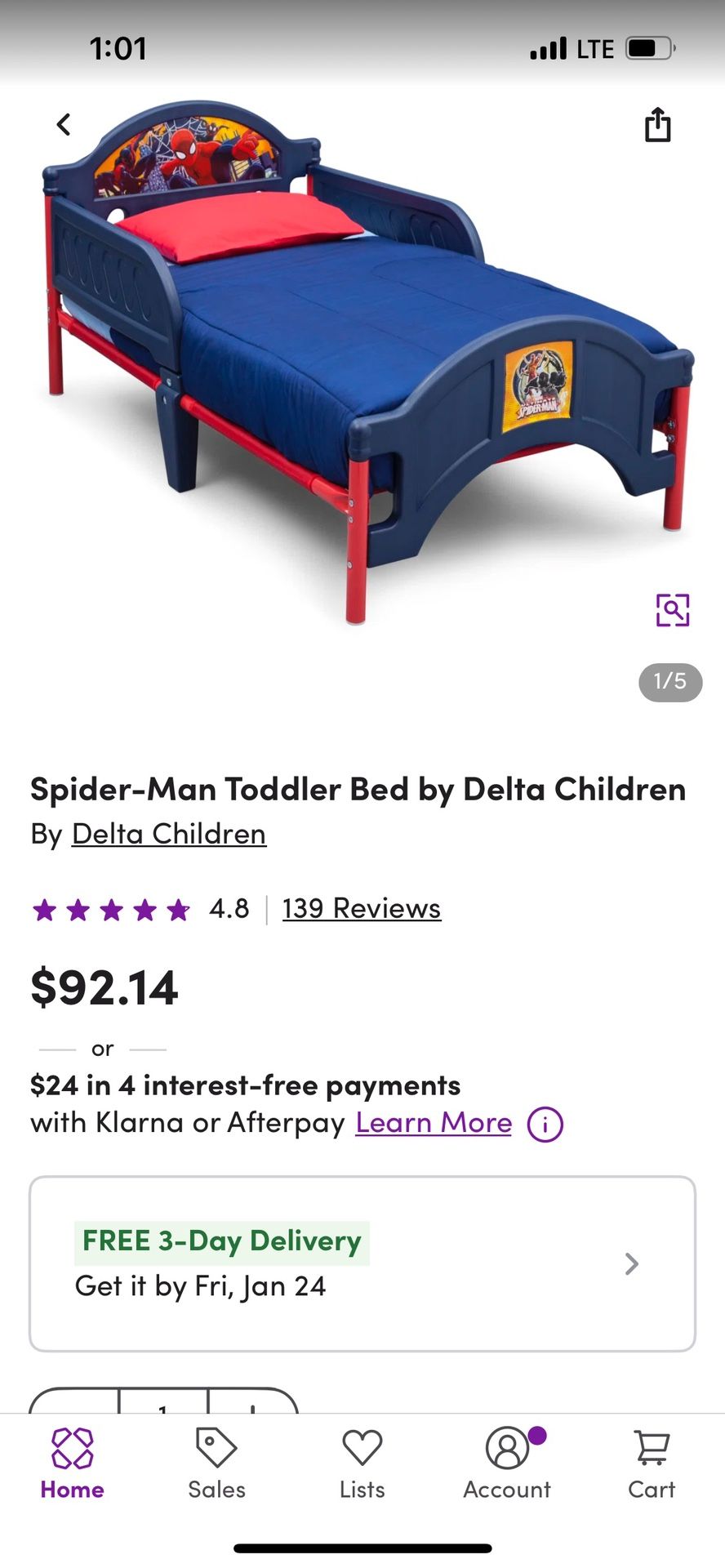 Toddlers Spider-Man Bed
